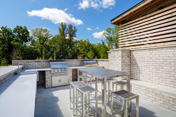 Private grilling areas with lounge seating
